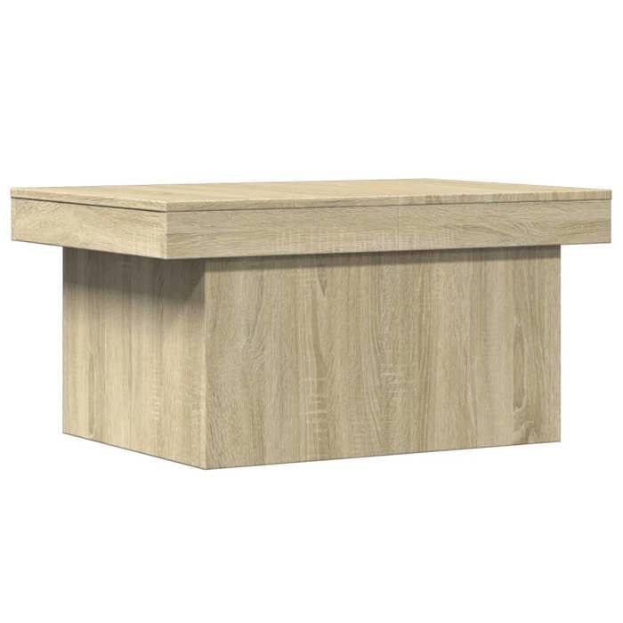 VidaXL Table basse chêne sonoma 80x55x40 cm bois d'ingénierie, table latérale, table de salon, table d'accent, bout de 840865
