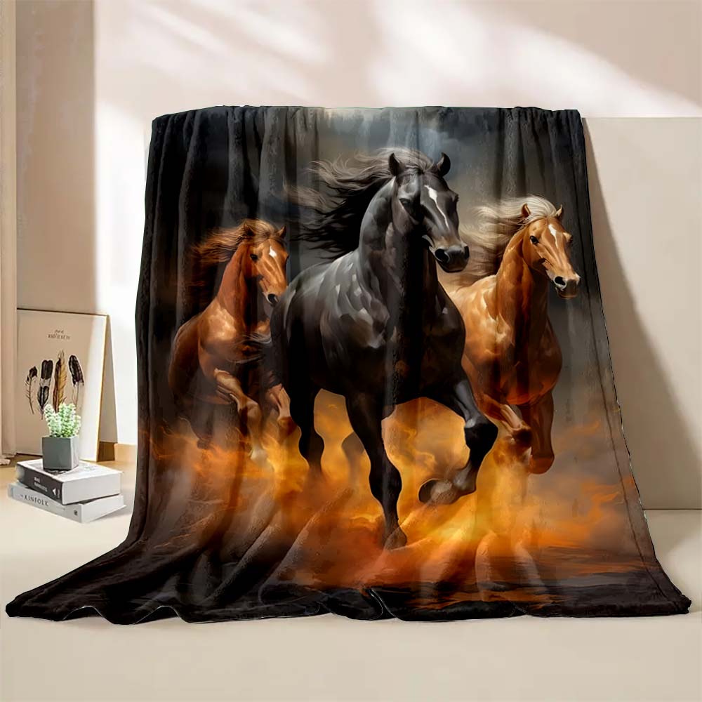 6 Größen Pferdedruck Decke Warm Weich und Bequem Heim Reise Decke Büro Sofa Bettwäsche Abdeckung Decke Geschenk