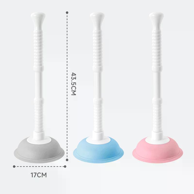 Plastic Toilet Plunger Anti-clogging Drain Cleaner Pipe Dredging Device Bathroom Kitchen Sink Cleaning Supplies