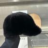 Plush Fisherman Cap Thick Fur Cap Autumn Winter Natural Warm Female Fashion Hat Earmuffs Foldable Portable Warm Breathable Fashion Women