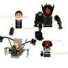New KDL DJ Upgrade War-Damaged Skibidi Toilet Man Figures Anime Block Toys TvMan Titan Bricks Model Toy For Kid Birthday Gift