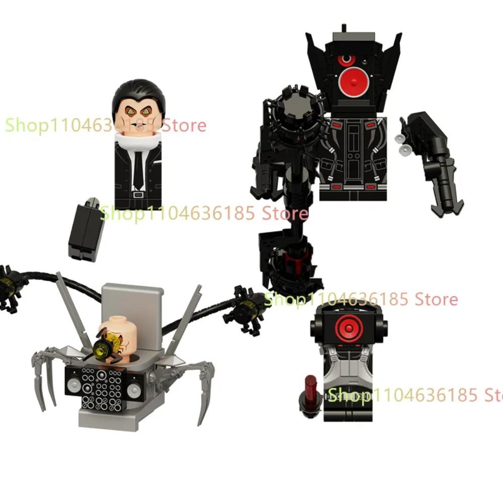 New KDL DJ Upgrade War-Damaged Skibidi Toilet Man Figures Anime Block Toys TvMan Titan Bricks Model Toy For Kid Birthday Gift