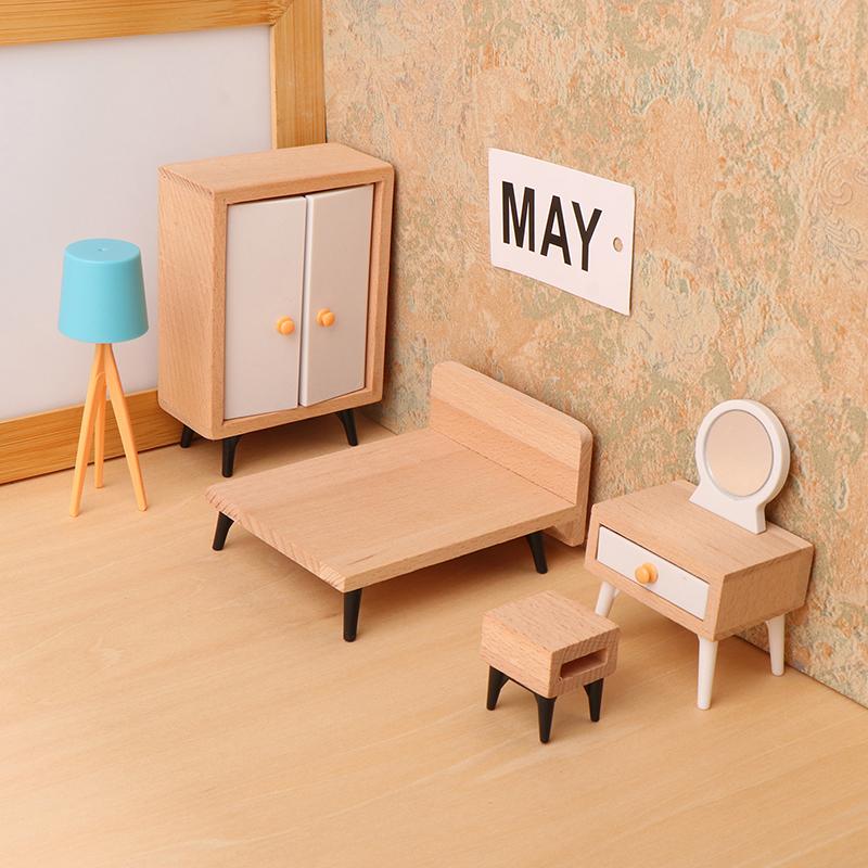 1 Bucată 1/12 Păpușă Miniatură Accesorii Mobilier Simulare Model Dormitor Dulap din Lemn Decor DIY