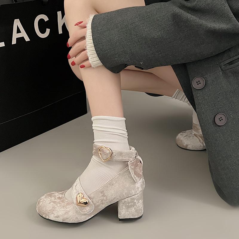 модные туфли Мэри Джейн женская обувь новые модные туфли на толстом каблуке — фото 3