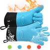 Double Layer Oven Gloves, Heat Resistant Mitts for Cooking Fireplace
