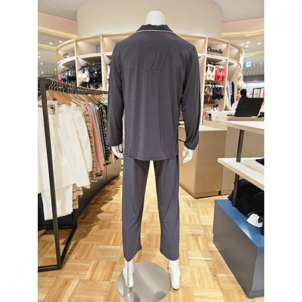 Barbara BaSic Men S Pajama Charcoal Gray Amp6023b