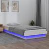 Vidaxl Bed Frame With LED, 90X200 Cm, Solid Wood