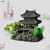 Jiangnan Water Town Fish Tank Landscape: Resin House & Yunhe Tower Aquarium Decor