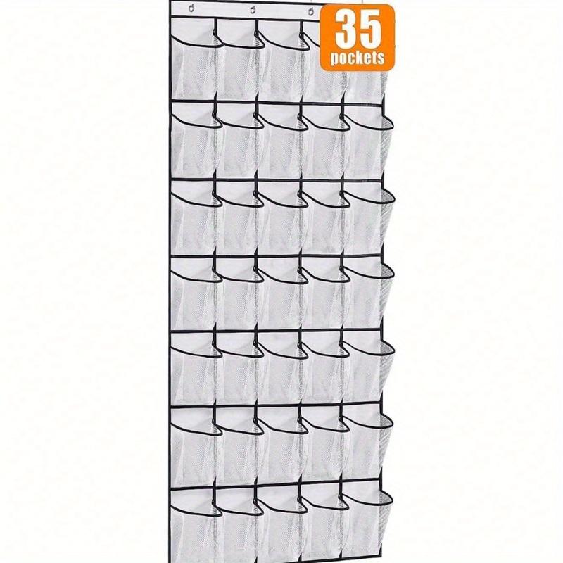 

Подвесной органайзер для обуви на дверь - Прочная ткань Оксфорд, 6-35 карманов, Обувная полка большой вместимости, Компактное хранение в шкафу, Сетчатая спинка, Идея для подарка 35 Grids