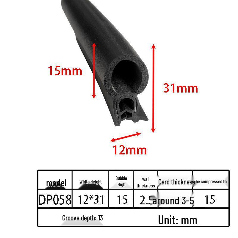 Customizable EPDM U-Shaped Rubber Sealing Strip for Electrical Cabinets and Car Doors