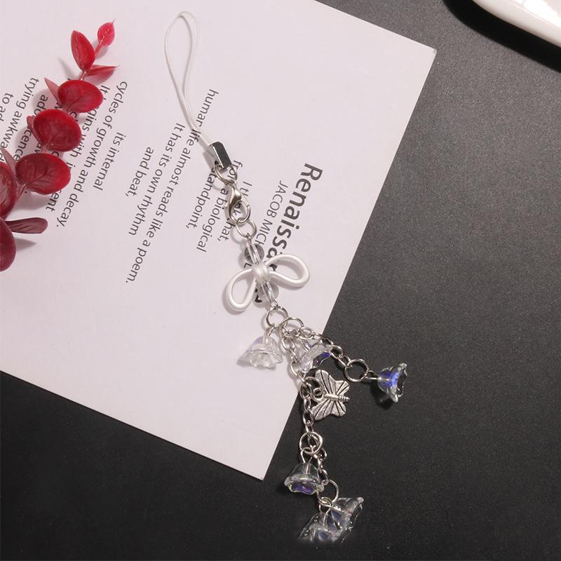 

Милый акриловый полый бантик цветок шарм для телефона аксессуары для женщин девочек ручной работы подвеска-бабочка ювелирное изделие брелок