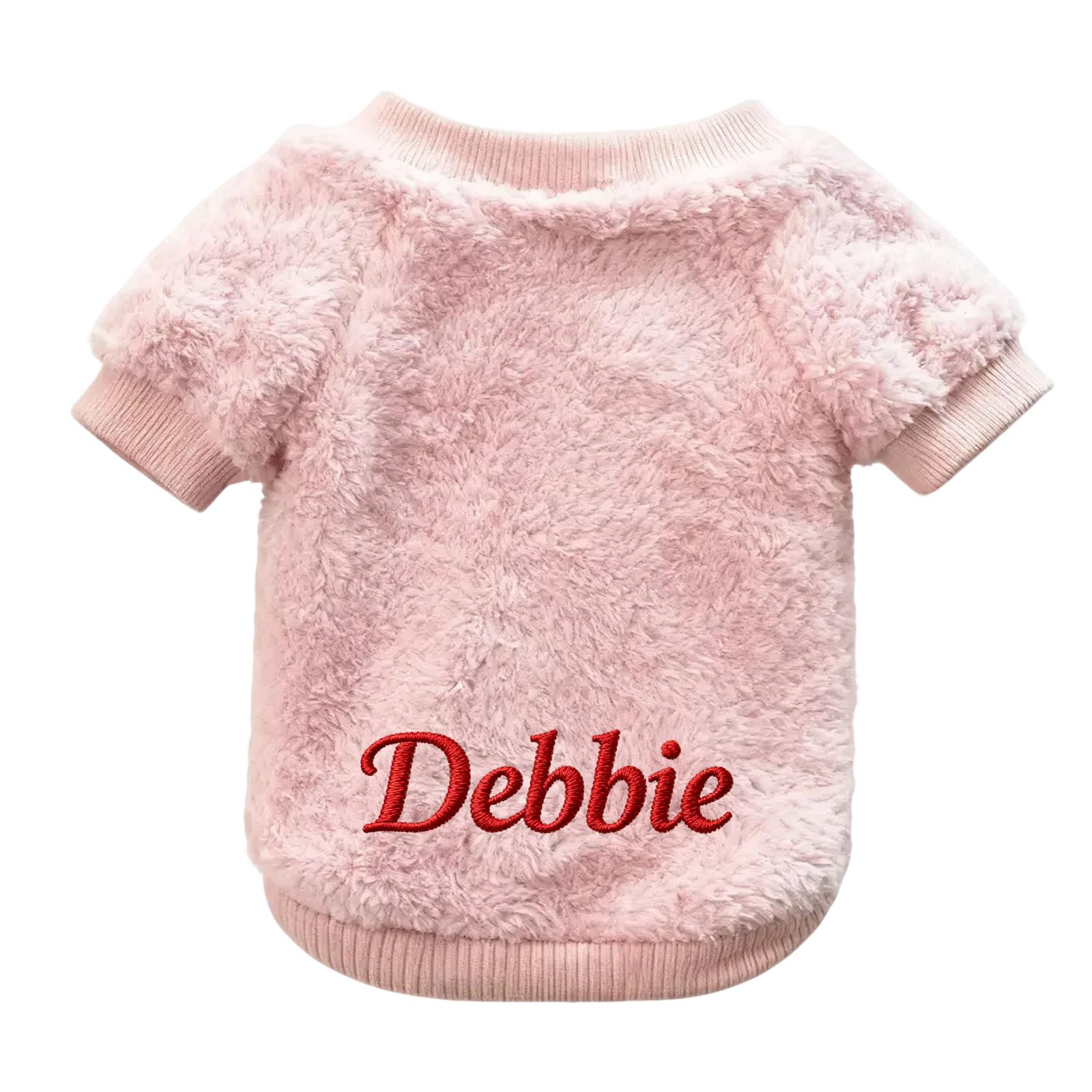 

Personalized Custom-made Dog Clothes For Small Dogs In Fall And Winter, Double-sided Fleece Clothing, Warm And Cozy At Home. XL розовый