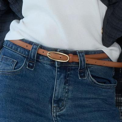 Healiote OVAL BUCKLE BELT_CAMEL