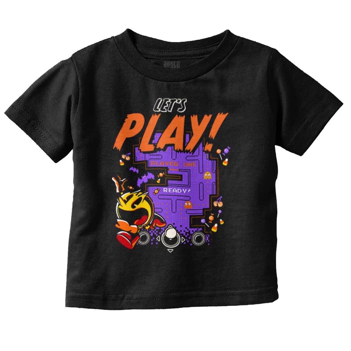 Spooky Halloween PACMAN Video Game Lets Play Toddler Boy Girl Youth T Shirt Tee S