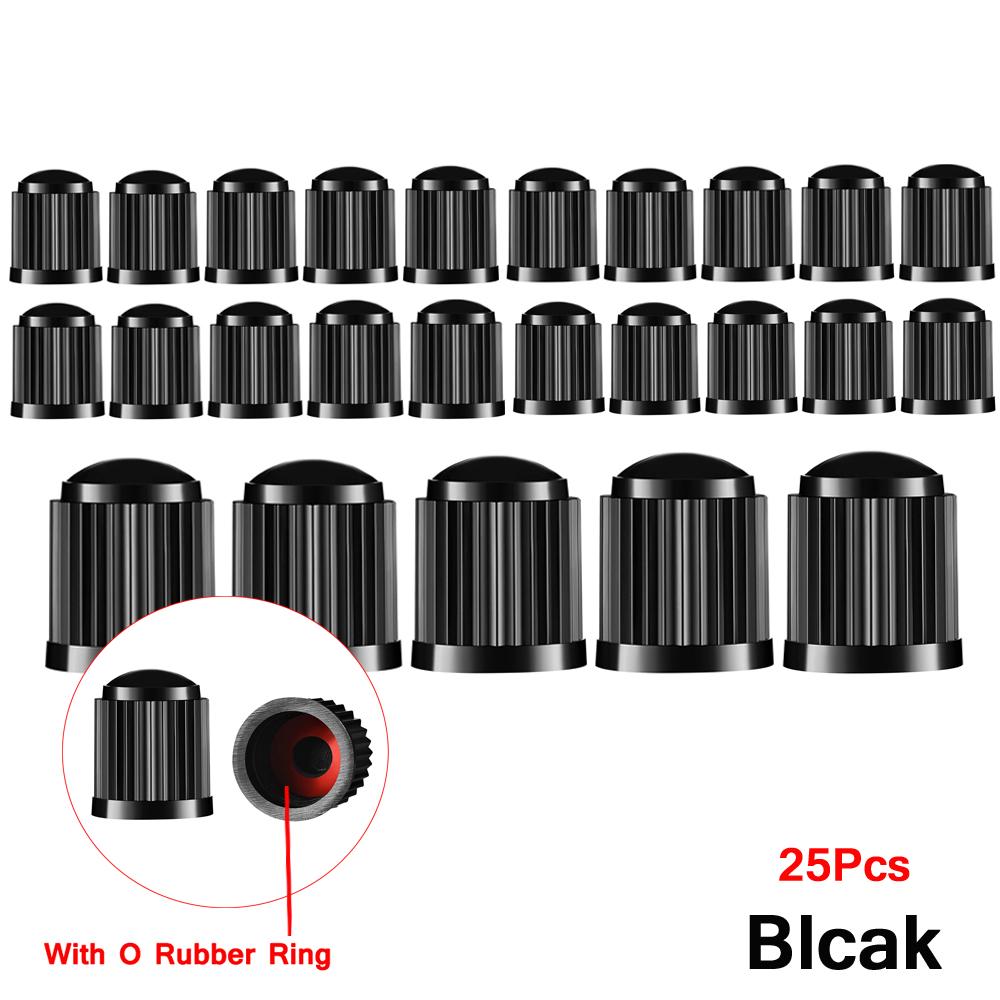 TPMS Tire Valve Caps with Rubber Seal Plastic Valve Dust Caps Covers for Car Motorbike Trucks Bike Bicycle Tyre Accessories Stem Caps1