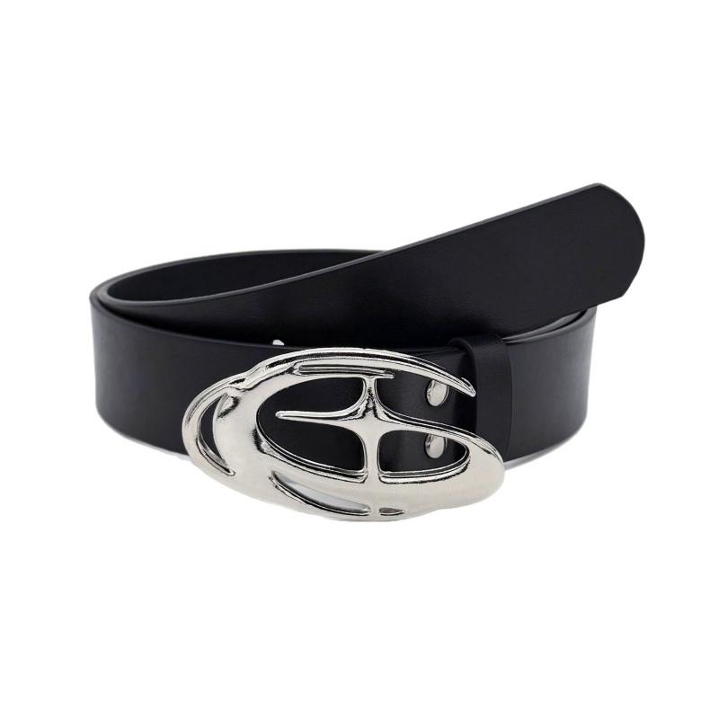 2026 Y2K Punk Hollow Waist Fake Leather Belt Fashion Gothic Accessory Buckle for Men and Women