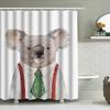 Animal Shower Curtain Koala Bath Mat Cute Animal Print Cartoon Kids Decorative Bathroom Set Waterproof Fabric Printing Unisex Gi
