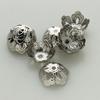 100pcs Gold Color Metal Hollow Flower Filigree End Caps 13.5*5mm Fit Round Pearl Bead DIY Jewelry Charm Making Findings