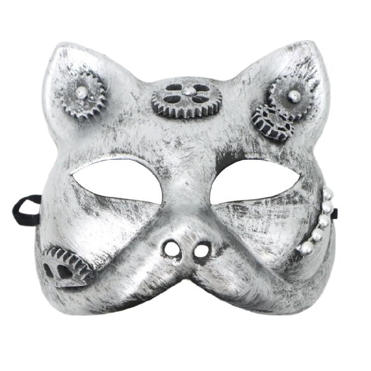 Maskerade Maske Mechanische Halbgesichtsmaske Partymaske Steampunk Mardi Gras Maske Halloween Verkleidungs-Requisiten für Erwachsene Kinder