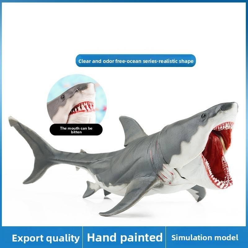 Marine Animal Replica Large Shark Model With Movable Jaws For Childrens Learning Toy