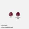 Simple Crystal Stud Earrings Fashion Women December Birthstone Colorful Diamond Earrings for Girls Gift