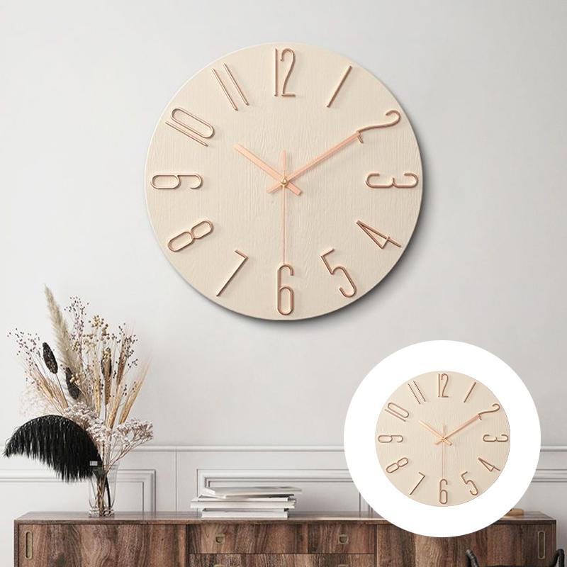 Living Room Wall Clock Simple Wall Mounted Household Stylish Decorative Clock 12 Inches 30Cm