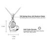 [Ashley Jewelry] Sterling Silver 925 Necklace, Open Heart Ribbon Butterfly Pendant, Cubic Zirconia, Women's Gift