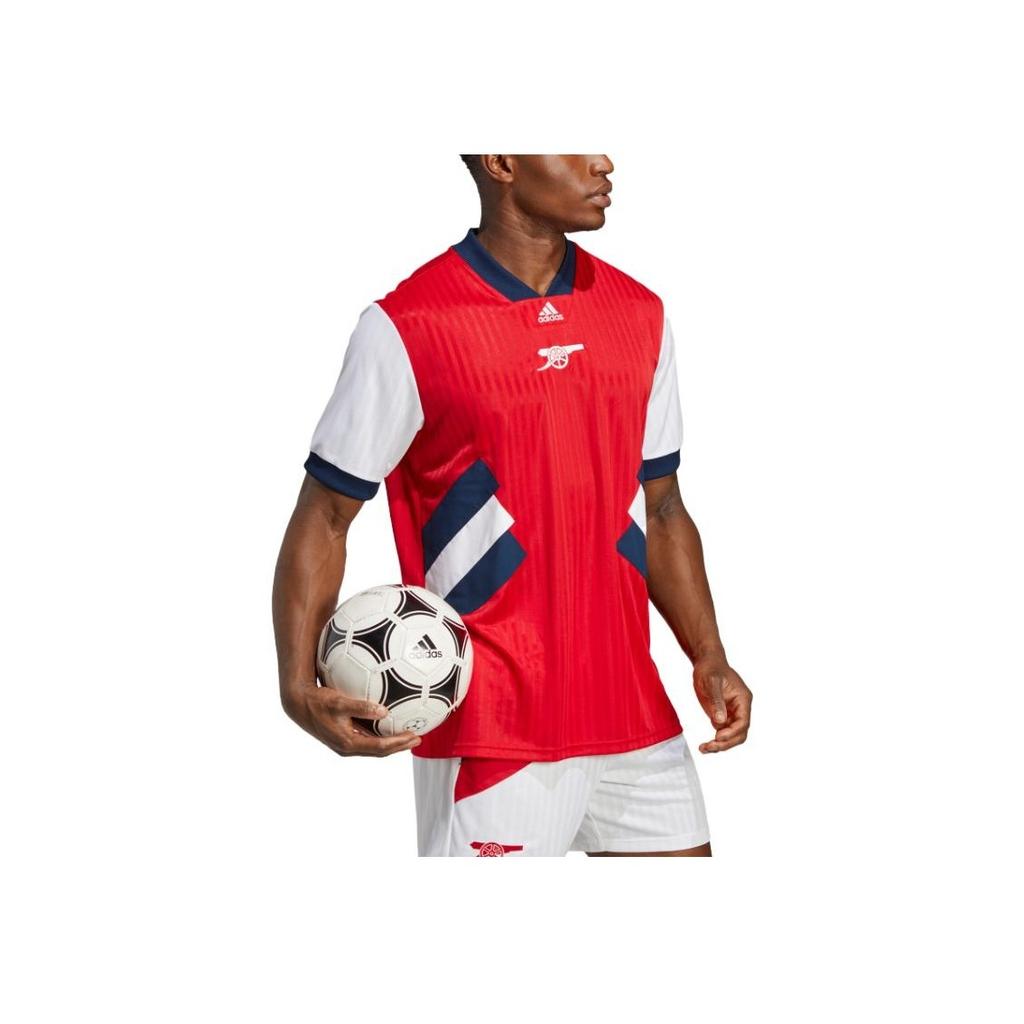 Adidas Футбольная рубашка с короткими рукавами Icons Retro Series Arsenal с логотипом, мужские топы светло-малинового цвета HT7151