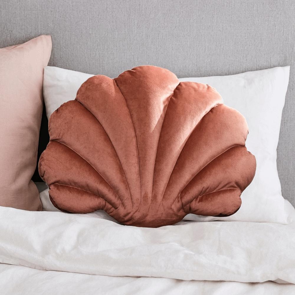 Skin-friendly Shell Throw Pillow Soft Sofa Waist Pillow Unique Car Cushion  Bed