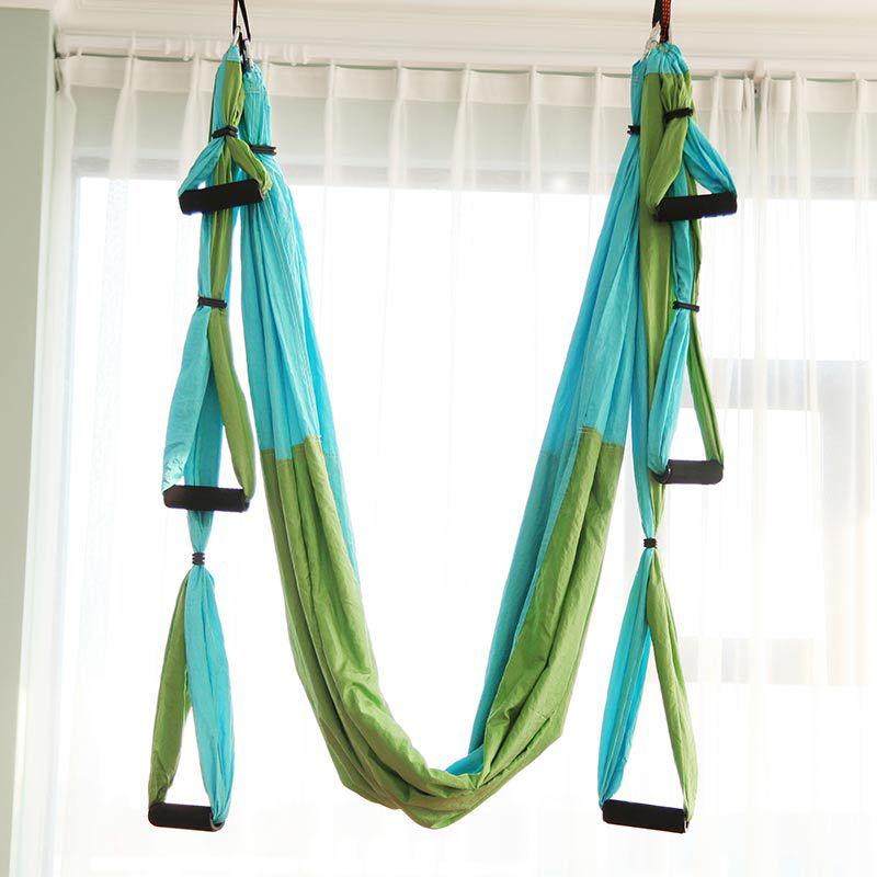 Two-Tone Inversion Gravity Aerial Yoga Hammock: Indoor Fitness Swing Chair