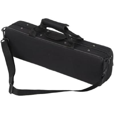 Estink Flute Case Carrying Bag, Black Oxford Cloth Flute Carrying Bag Wear Lightweight Portable Flute Storage Bag with Adjustable Shoulder Strap for