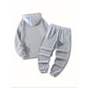 Casual Men's Suit with Letter Pattern Printed Drawstring Pocket Hoodie and Drawstring Outdoor Casual Sports Pants Set
