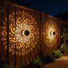 Lanterna da Parete Peonia Solare Datura, Luce Decorativa Impermeabile da Esterno per Giardino Patio Cortile Viale Cortile Illuminazione Paesaggistica