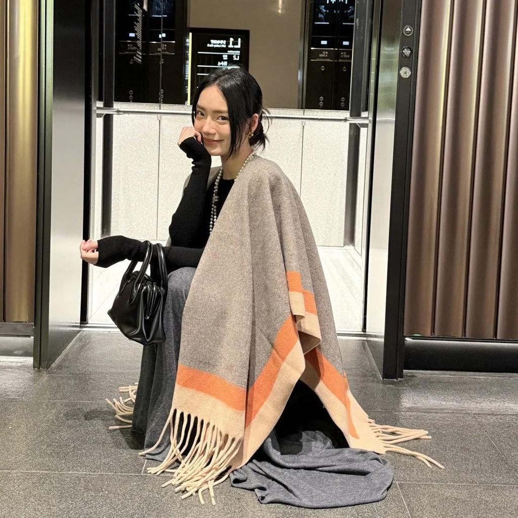 Luxury Winter Cashmere Shawl Women Tassels Scarf Design Warm Pashmina Blanket Poncho Scarves Female Thick Foulard Bufanda