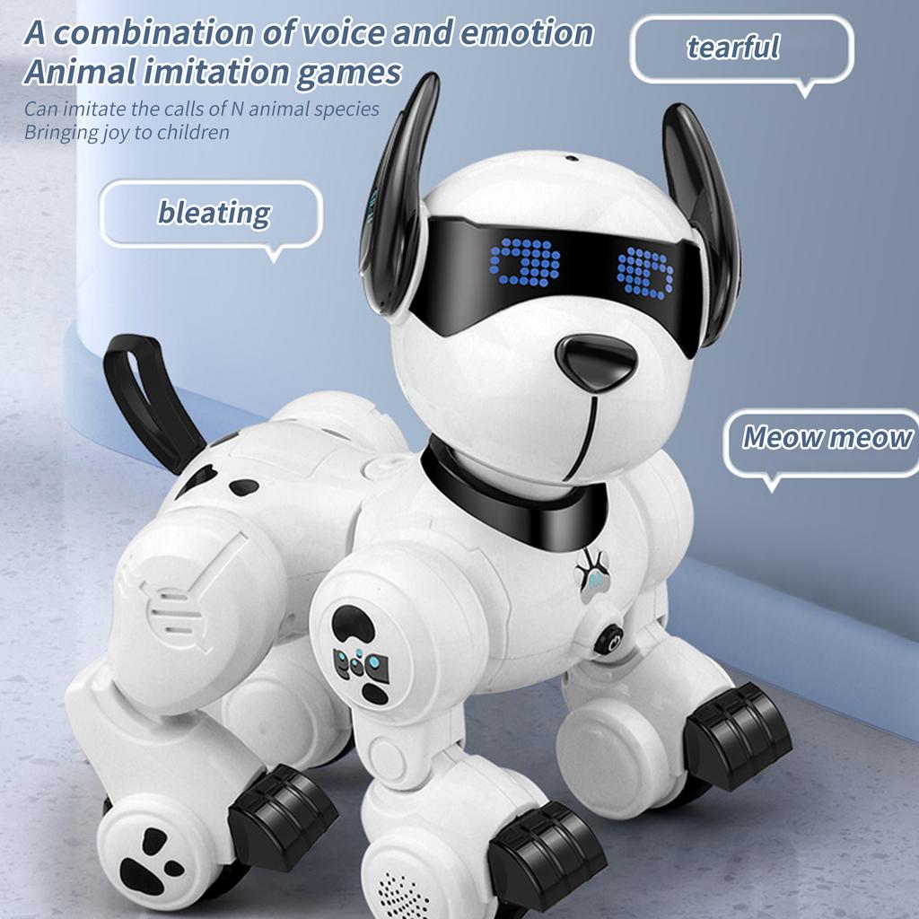 Remote Control Programming Smart Dog Robotic Patrol Dog Programmable Remote Control Dog  Intelligent Patrol Dog Toy