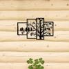 Black Iron Tree Wall Art with Birds & Leaves, Nature Decor for Indoor/Outdoor, Earth Day Gift