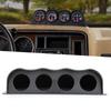 Universal 4‑Hole Gauge Mount Holder Quadruple Dash Meter Pod Instrument Panel Cover Carbon Fiber Style