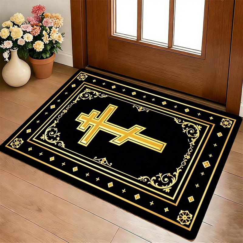 Cross Living Room Nonslip Area Rug Soft Carpet For Bedroom Game Playroom Sofa Office Home Decor Doormat Christmas Gift C926112