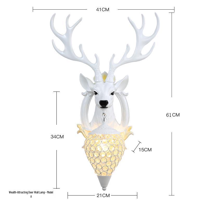 Deer Antler Wall Lamp: European Creative Lighting for Living Room, TV Background, or Bedside Décor