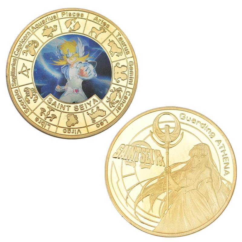 Saint Seiya Die-cast Metal Commemorative Coin Badge Gift