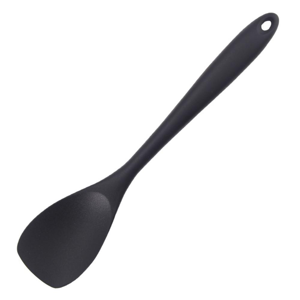 

Non Stick Mixing Scraper Heat Resistant Duck Tongue Shovel Baking Tool Salad Mixing Spoon Butter чёрный