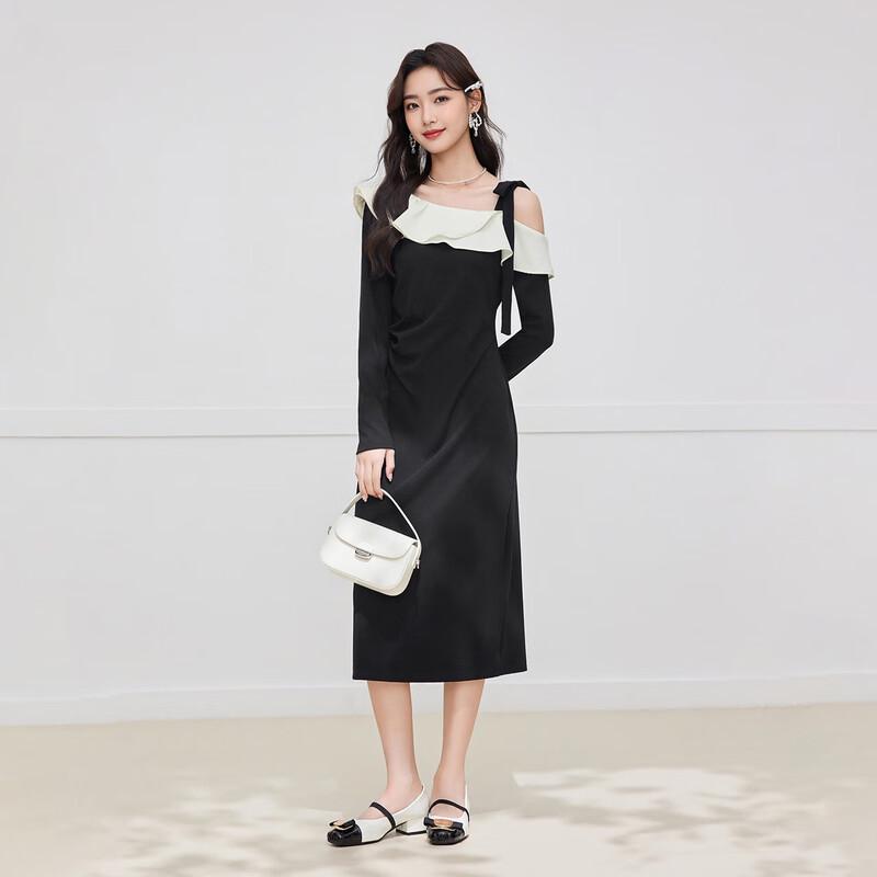 IEF French Style Elegant A-Line Midi Dress
