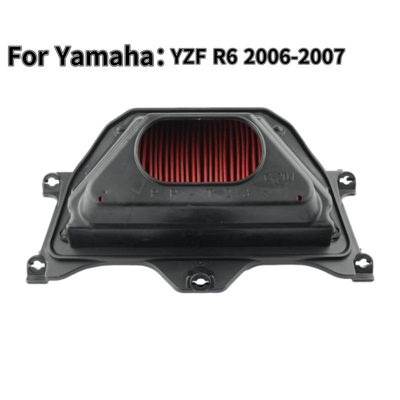 Motorradmotor Luftfilter Reiniger, Ansaugfilter für Yamaha YZF R6 2006-2007 YZF R6 2008-2009 YZF R6 2010-2016