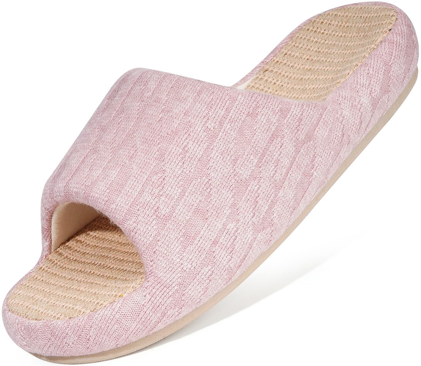 

Eagsouni Домашние тапочки для мужчин и женщин, толстые, легкие, льняные, дезодорирующие, обувь, нескользящая подошва, тихие,