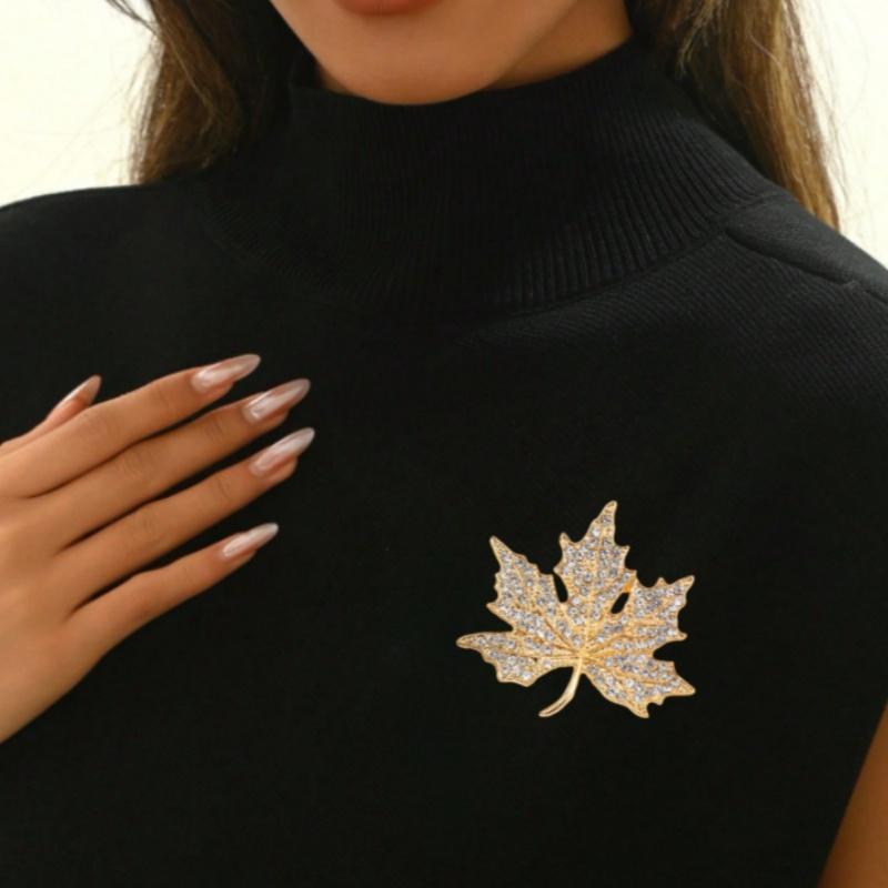 Exquisite Leaf Brooches Alloy Tree Leaf Plant Pin Women Elegant Coat Suit Corsage Clothing Accessories Gifts