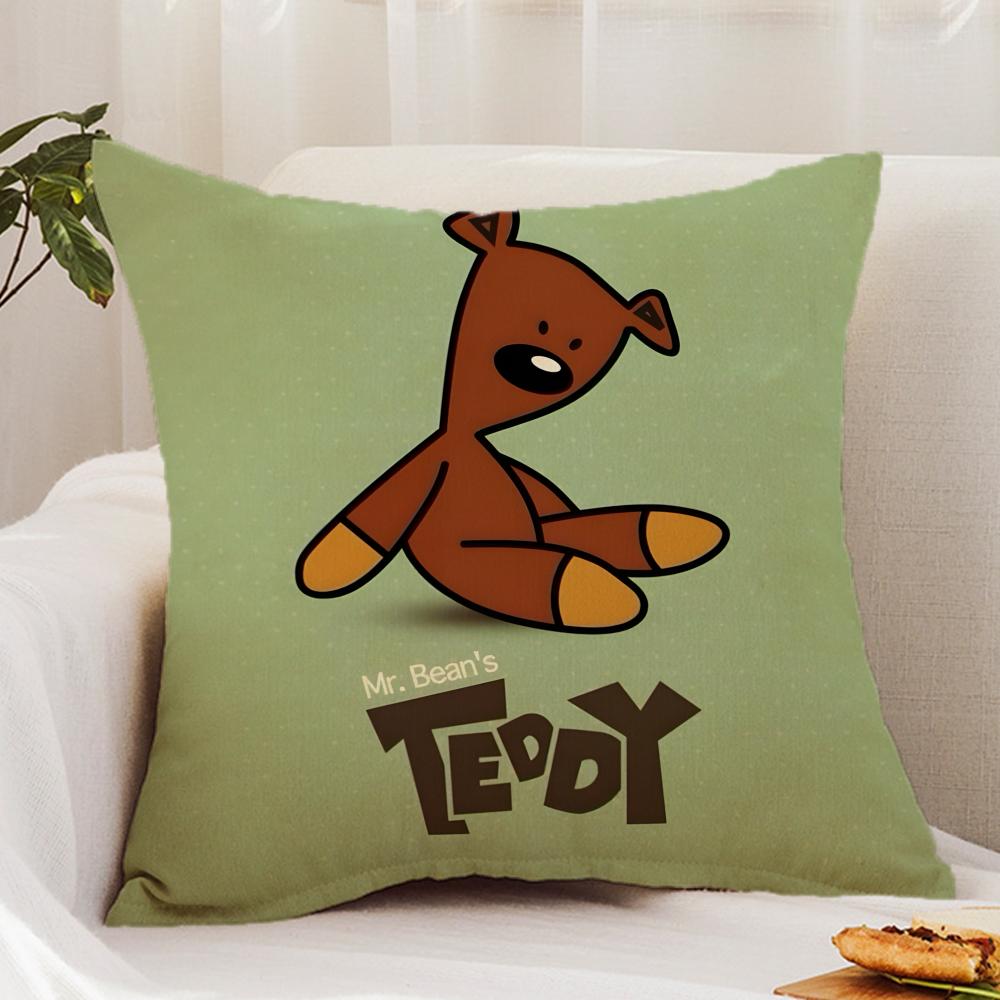 Anime M-Mr.BeanS Cushion Cover Premium Comfort Reversible Pillow Cover - Dual - Use Design for Home & Car