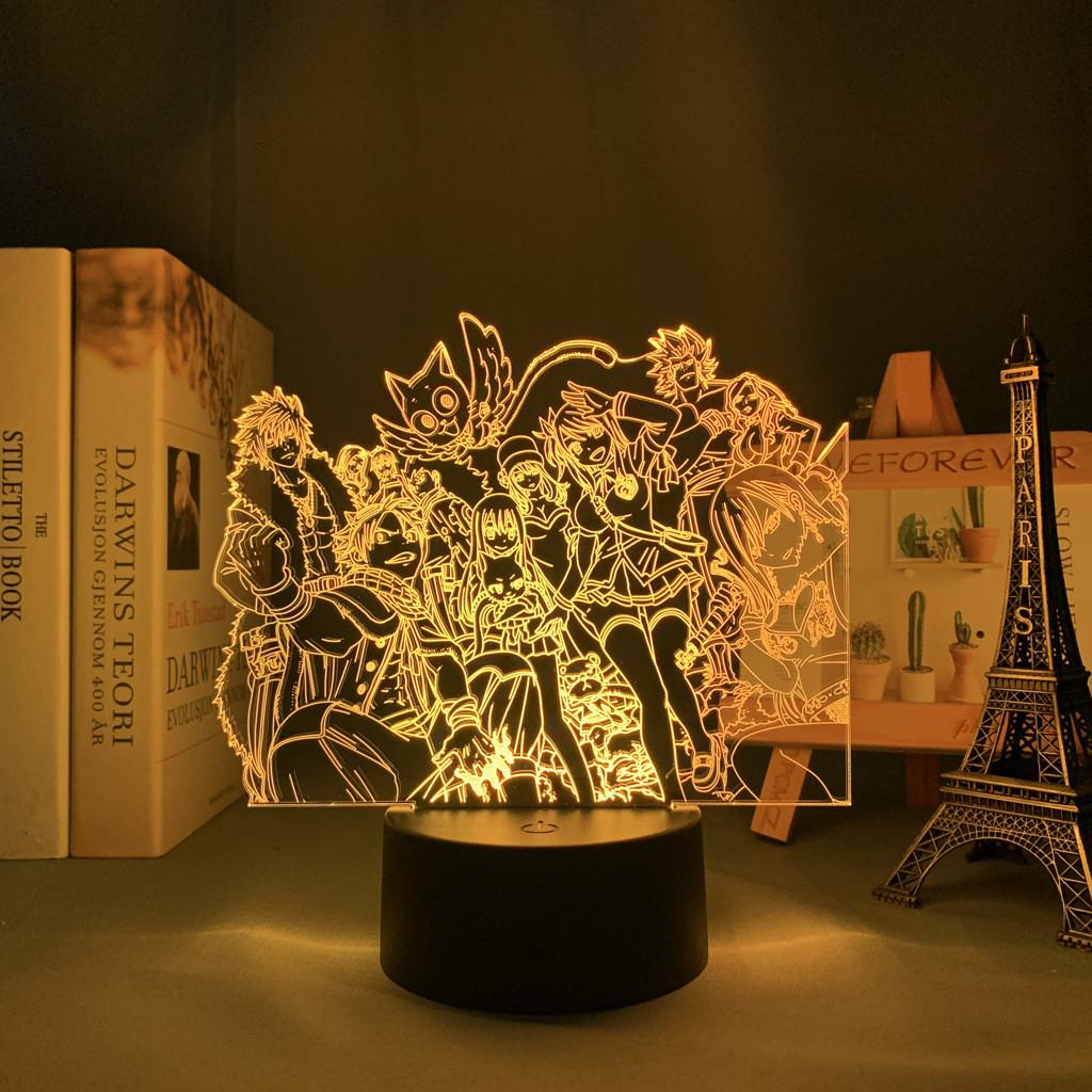 Night 3d Lights Boys Girls Fairy Tail Action Figure Fairy Lamp 16 Remote Colors