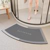 Diatom Mud Absorbent Mat Curved Fan Bathroom Floor Mat Toilet Door Shower Room Non-slip Foot Mat Quick-drying Door Mat