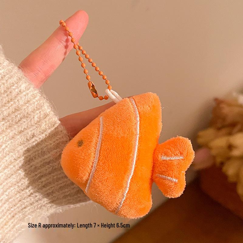 Милая Плюшевая Рыбка - Подвеска на Ключи и Рюкзак 6.5cm оранжевый