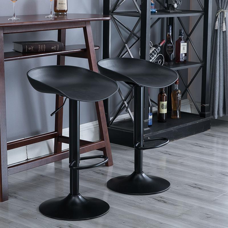 Sgabello da Bar Scandinavo Regolabile - Sedia Girevole Commerciale con Poggiapiedi - Sgabello da Bancone Moderno Minimalista per Casa&Negozio - Pelle PU
